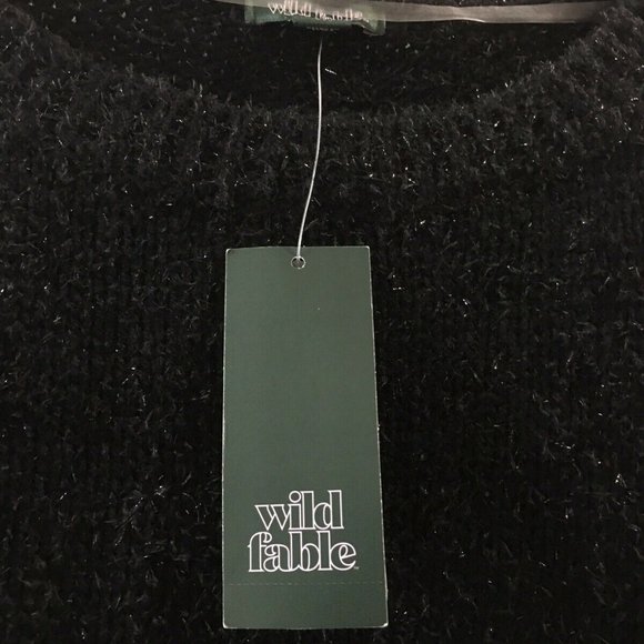 NWT Wild Fable Black Chunky Pullover Sweater - Picture 4 of 5